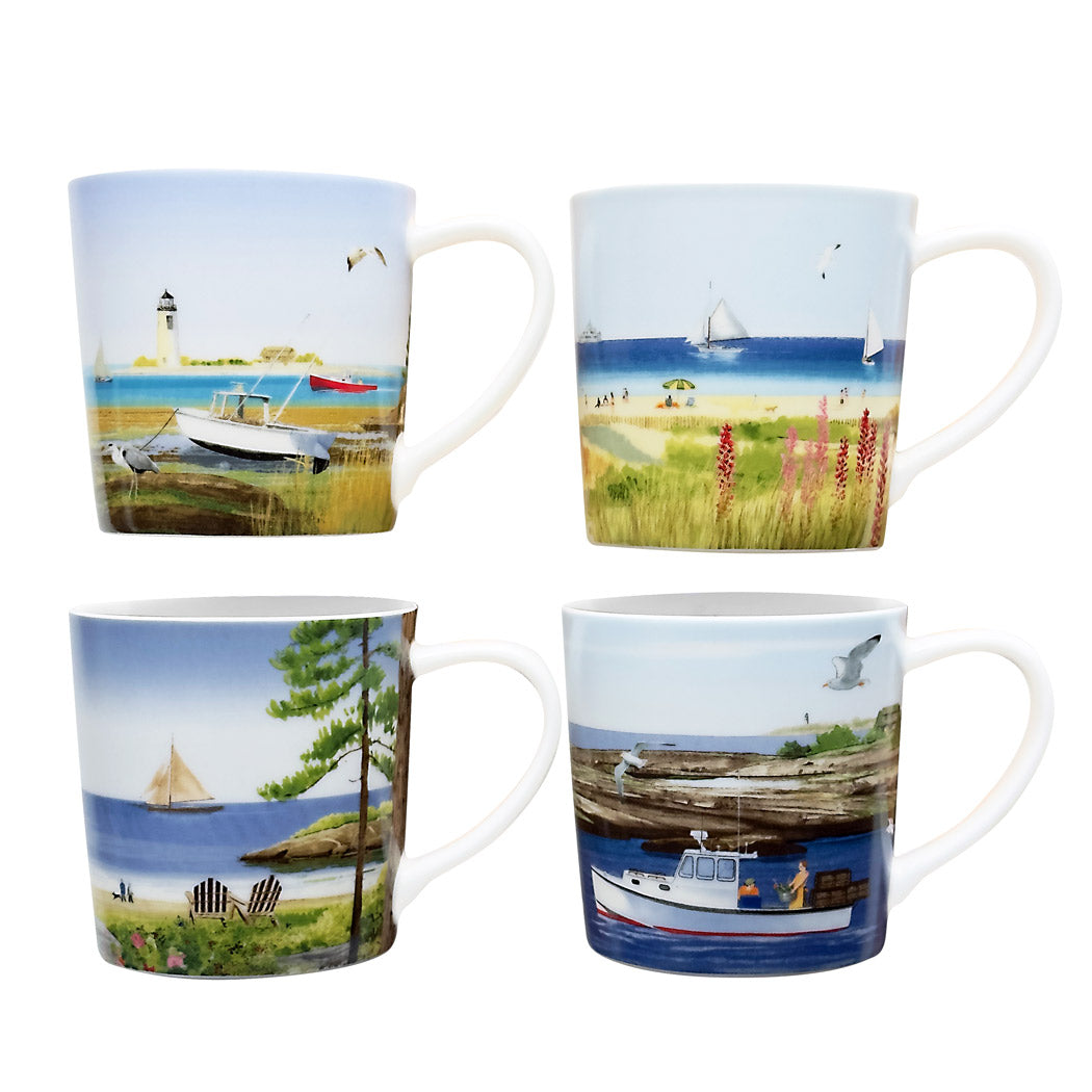  Caskata X Felix Doolittle By The Sea Mugs, Set Of 4