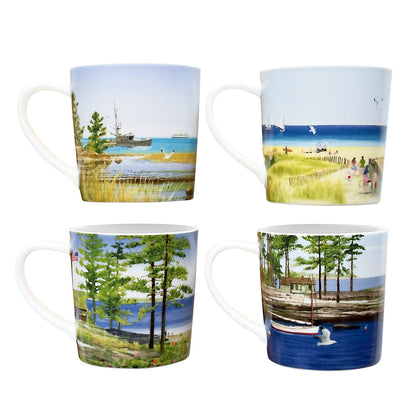  Caskata X Felix Doolittle By The Sea Mugs, Set Of 4