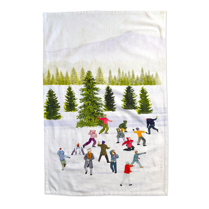  Caskata X Felix Doolittle Snowball Fun Kitchen Towels, Set Of 2