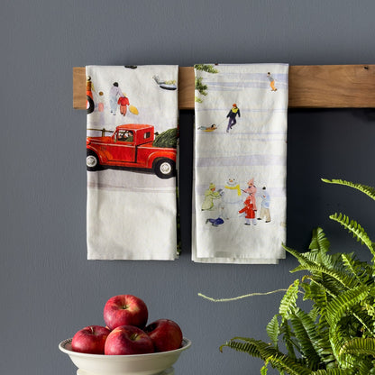  Caskata X Felix Doolittle Winter Wonderland Kitchen Towels, Set Of 2