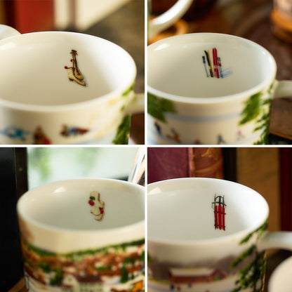  Caskata X Felix Doolittle Winter Wonderland Mugs, Set Of 4