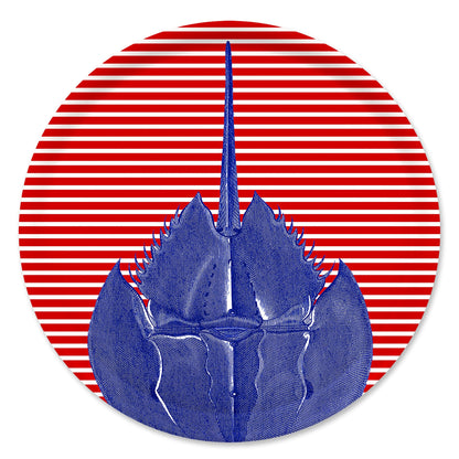  Horseshoe Crab Large Round Birchwood Tray