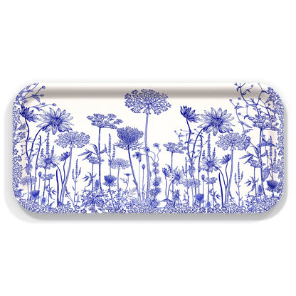 Summer Blues Small Rectangular Birchwood Tray