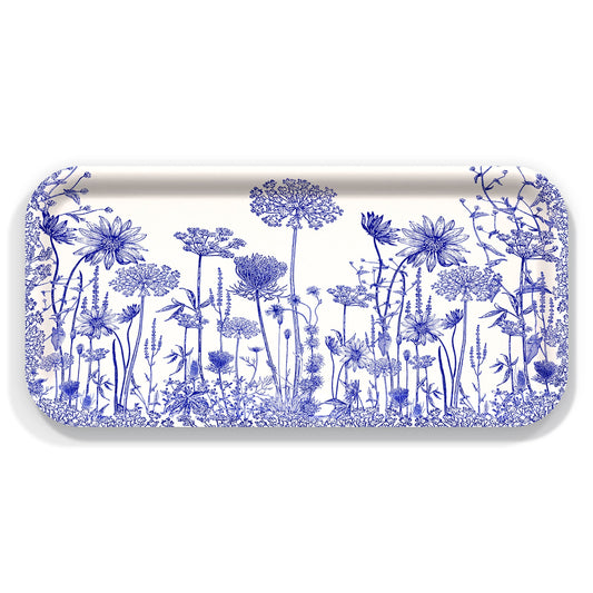  Summer Blues Small Rectangular Birchwood Tray
