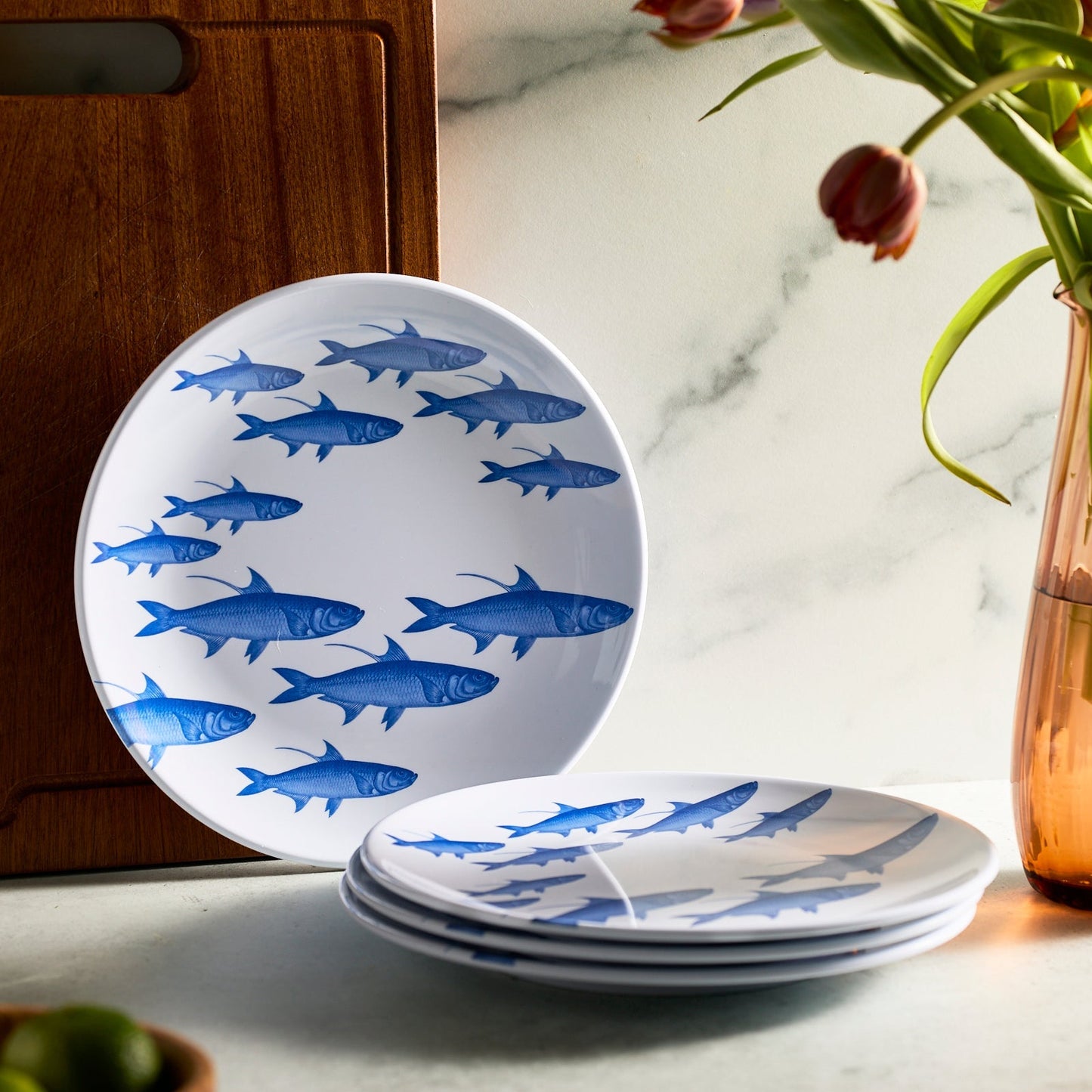  Coastal Dinner Plates Melamine Bundle