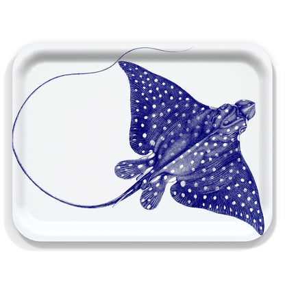  Spotted Stingray Large Rectangular Birchwood Tray
