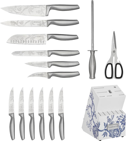  Caskata X Cuisinart Limited Edition Arcadia 15 Pc. German Stainless Steel Cutlery Block