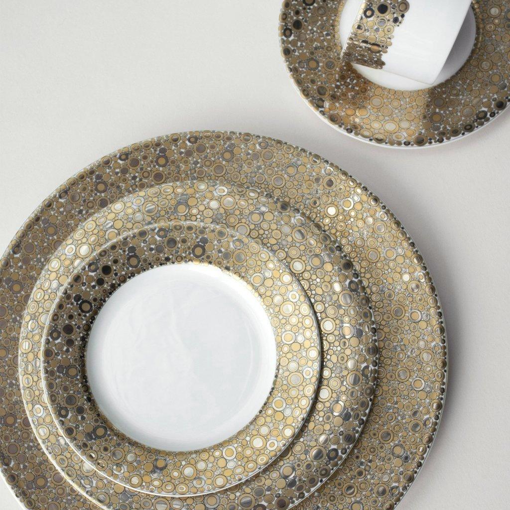  Ellington Shimmer Gold & Platinum Dinner Plate