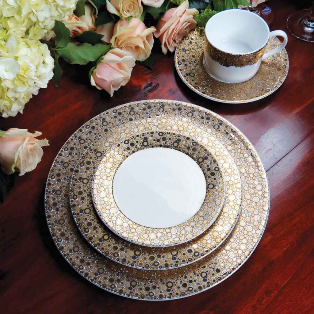  Ellington Shimmer Gold & Platinum Salad Plate