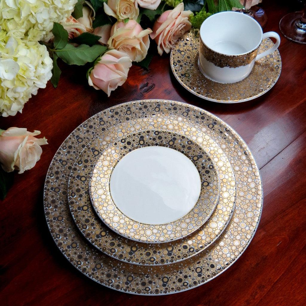  Ellington Shimmer Gold & Platinum Dinner Plate