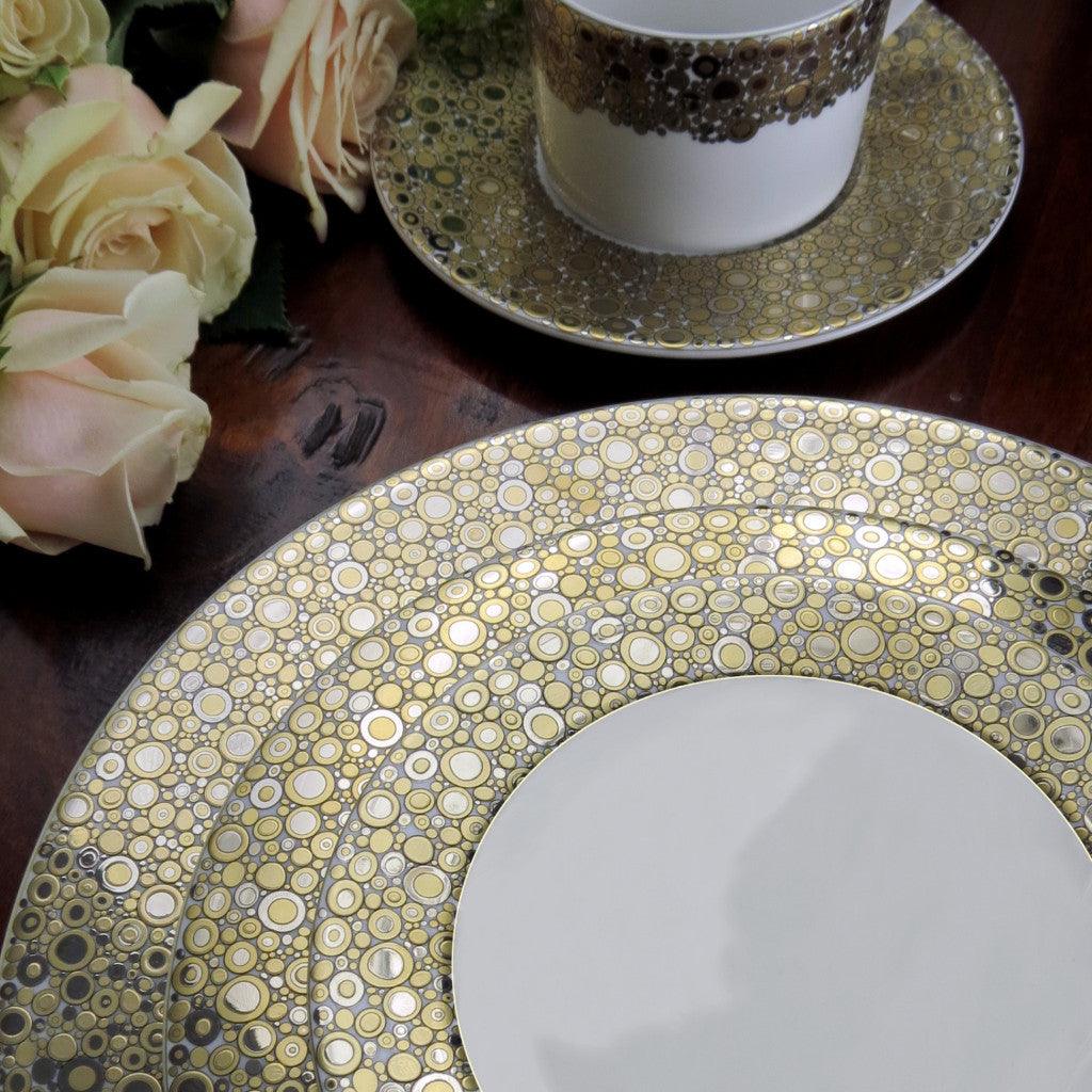  Ellington Shimmer Gold & Platinum Dinner Plate
