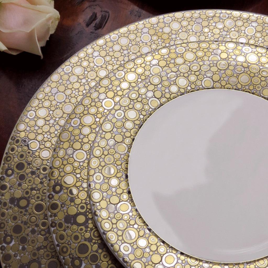  Ellington Shimmer Gold & Platinum Salad Plate
