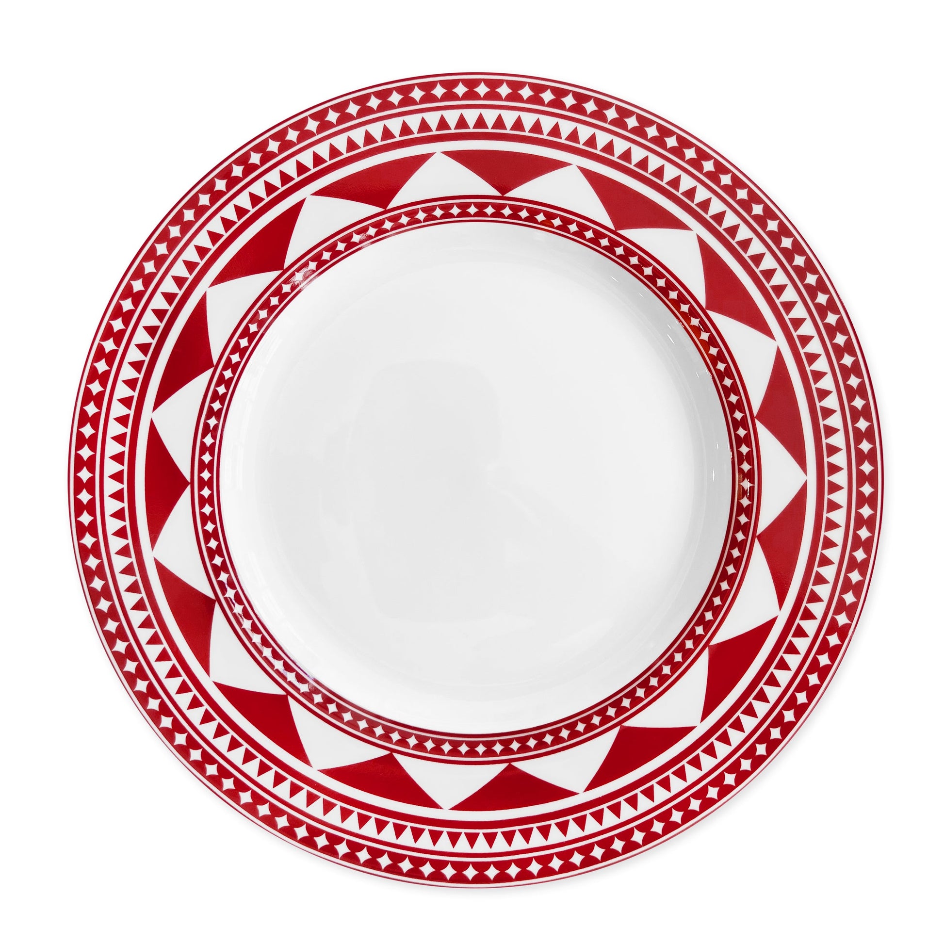  Fez Crimson Rimmed Dinner Plate