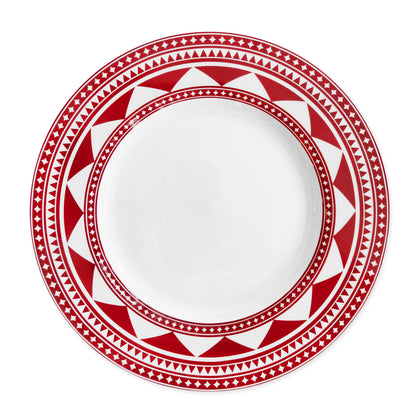  Fez Crimson Rimmed Dinner Plate