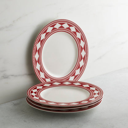  Fez Crimson Rimmed Salad Plate