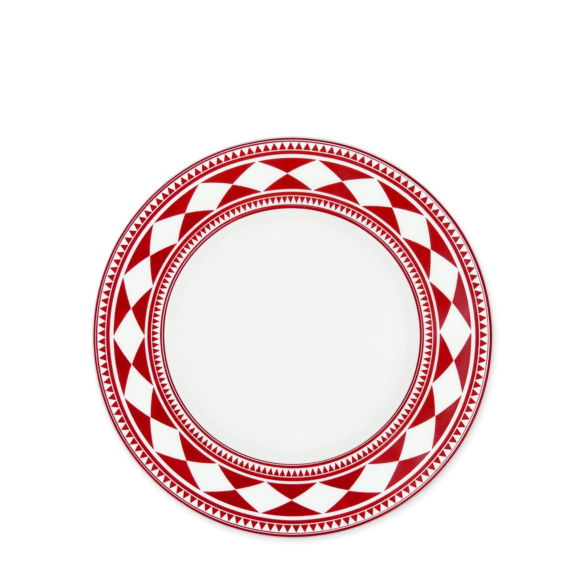  Fez Crimson Rimmed Salad Plate