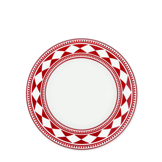  Fez Crimson Rimmed Salad Plate