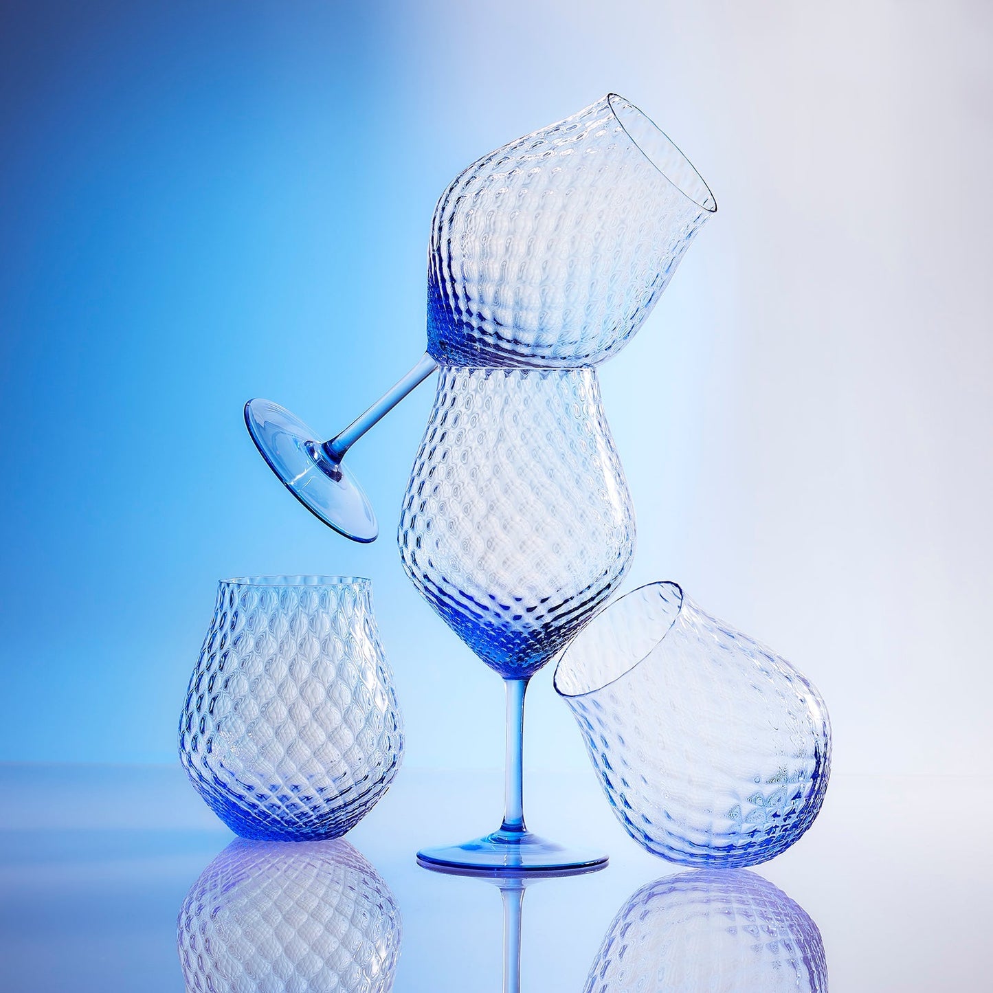  Phoebe Cobalt Universal Wine Glasses