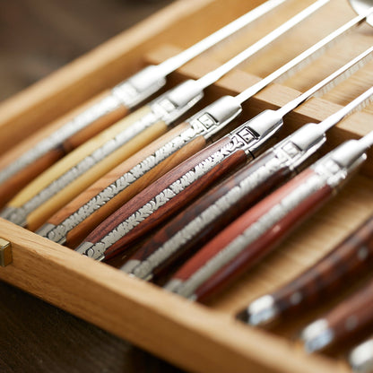  Goyon-Chazeau Mixed Wood Flatware Boxed 24-Piece Set
