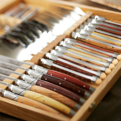  Goyon-Chazeau Mixed Wood Flatware Boxed 24-Piece Set