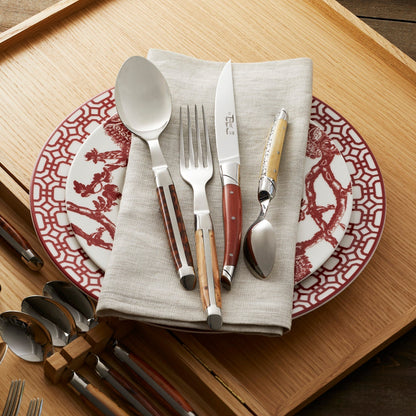  Goyon-Chazeau Mixed Wood Flatware Boxed 24-Piece Set