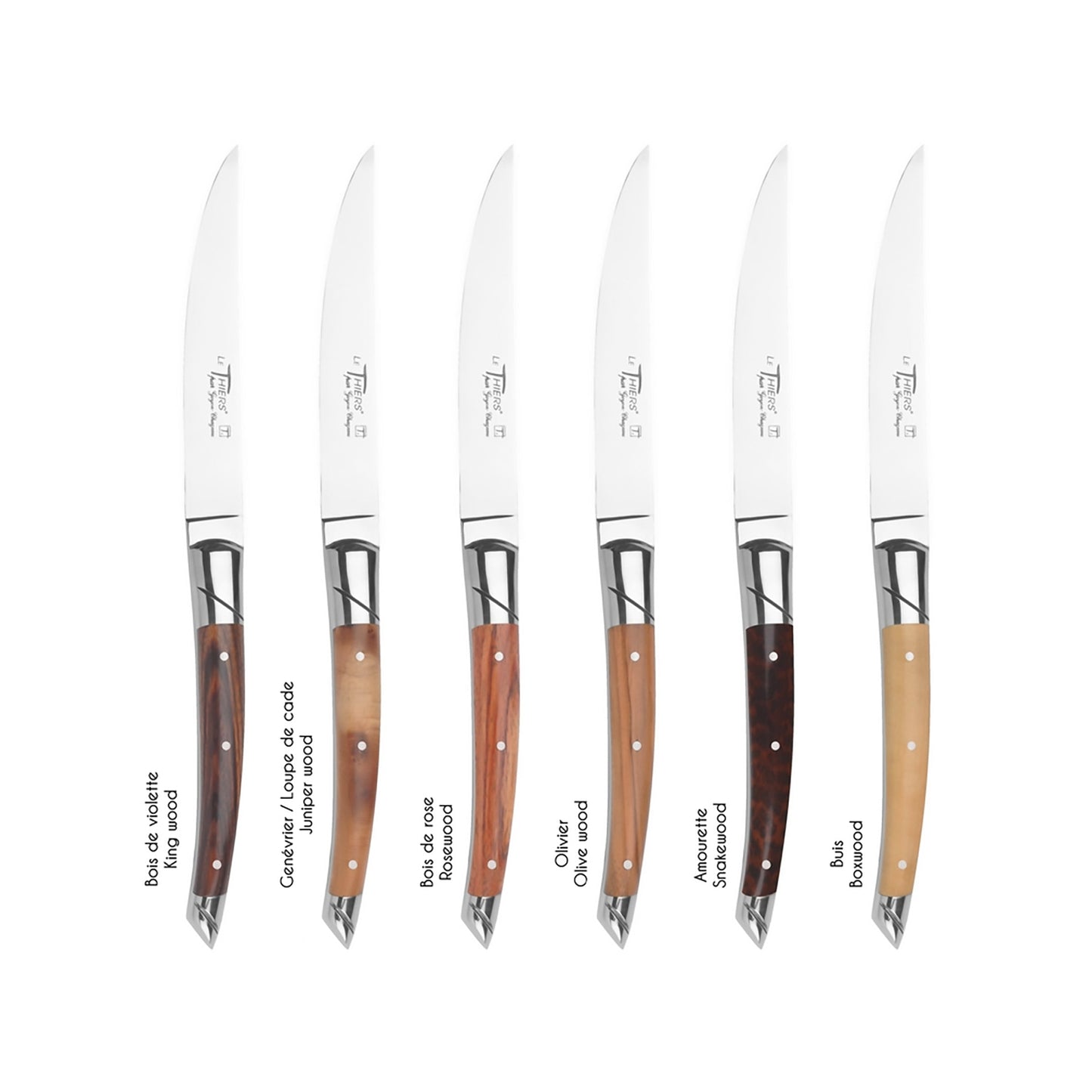  Goyon-Chazeau Mixed Wood Flatware Boxed 24-Piece Set