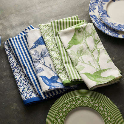  Arbor Birds Blue Dinner Napkins