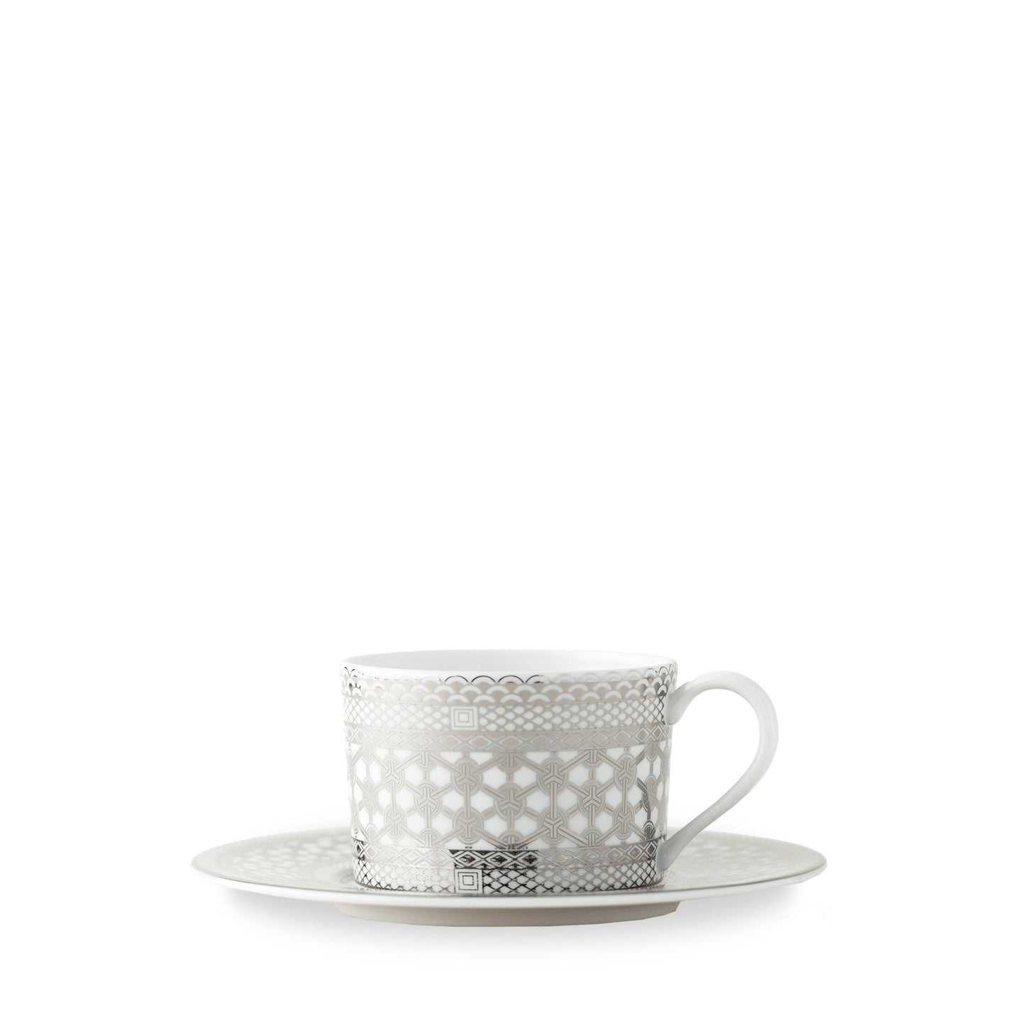  Hawthorne Ice Platinum Cup & Saucer Set
