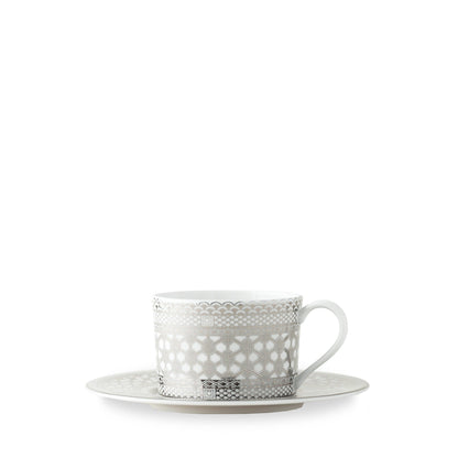  Hawthorne Ice Platinum Cup & Saucer Set