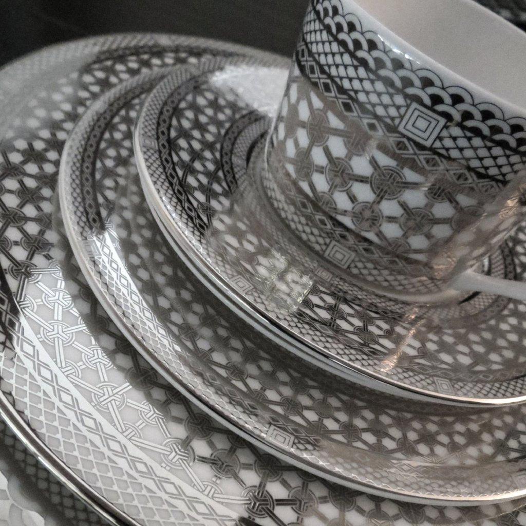 Hawthorne Ice Platinum Cup & Saucer Set
