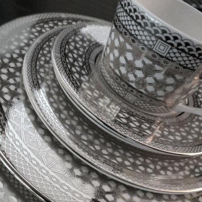  Hawthorne Ice Platinum Cup & Saucer Set