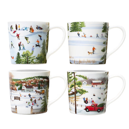  Caskata X Felix Doolittle Winter Wonderland Mugs, Set Of 4