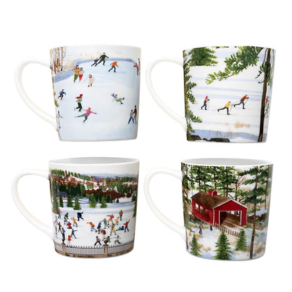  Caskata X Felix Doolittle Winter Wonderland Mugs, Set Of 4