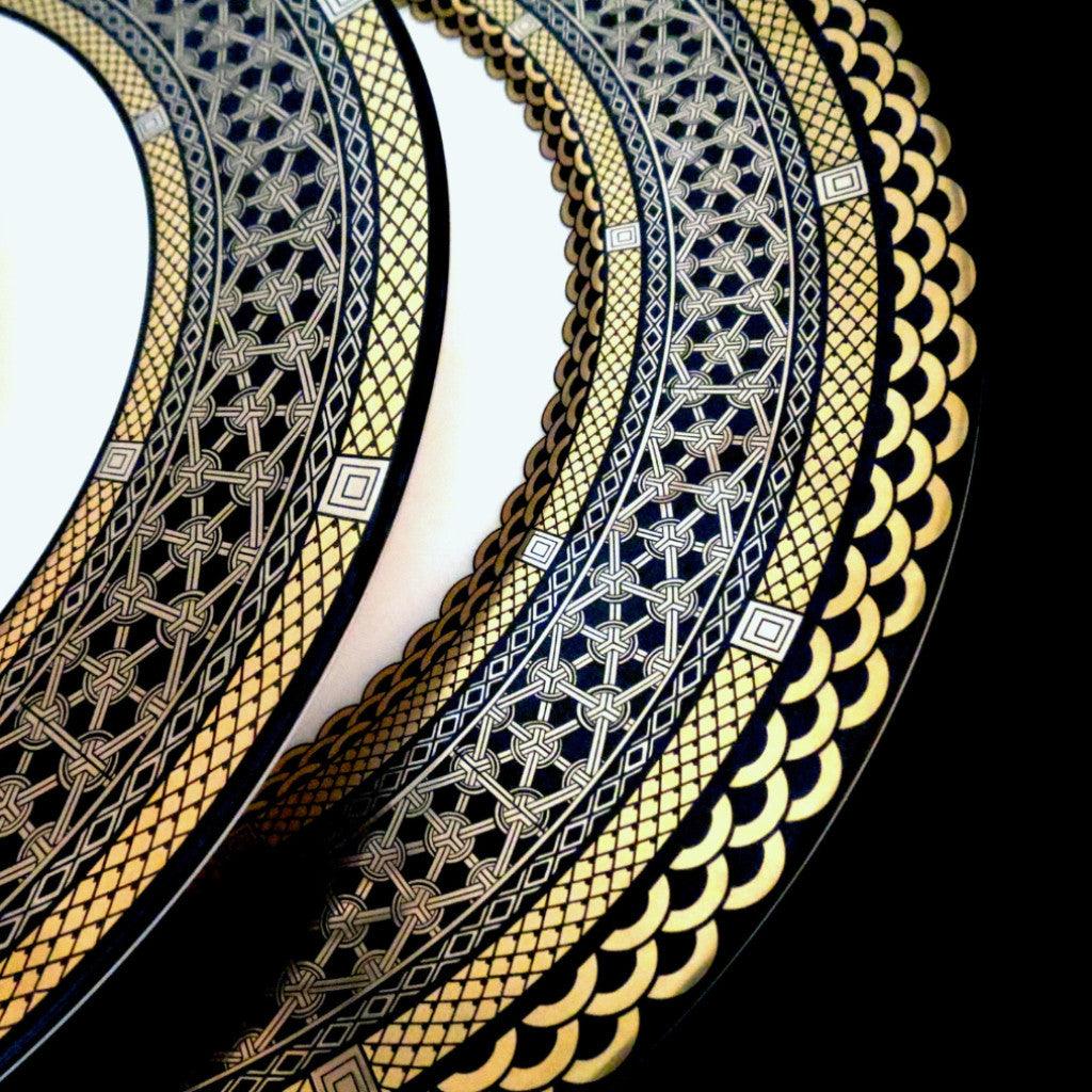  Hawthorne Onyx Gold & Platinum Charger Plate