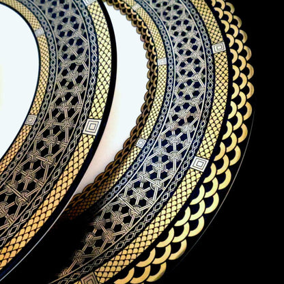  Hawthorne Onyx Gold & Platinum Charger Plate