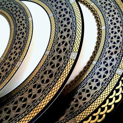  Hawthorne Onyx Gold & Platinum Salad Plate