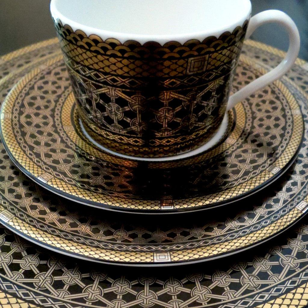  Hawthorne Onyx Gold & Platinum Bread & Butter Plate