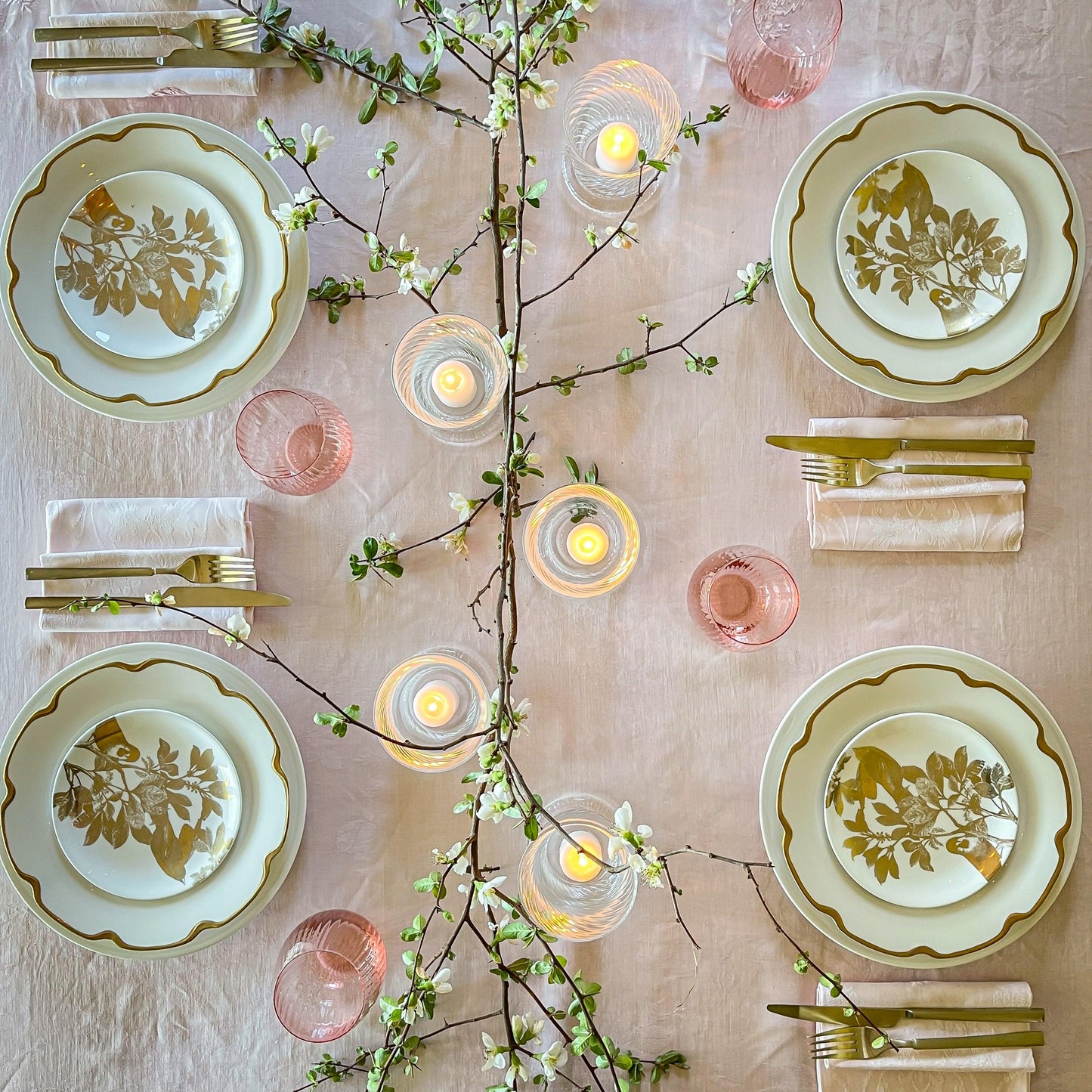  Arbor Birds Gold Small Plates