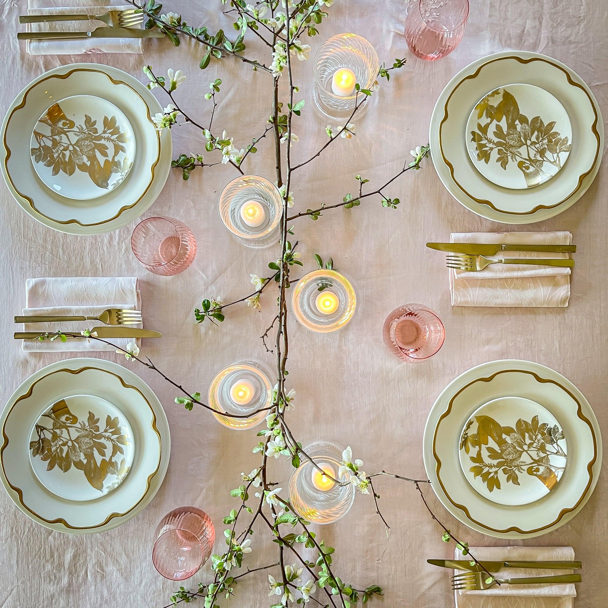  Arbor Birds Gold Small Plates