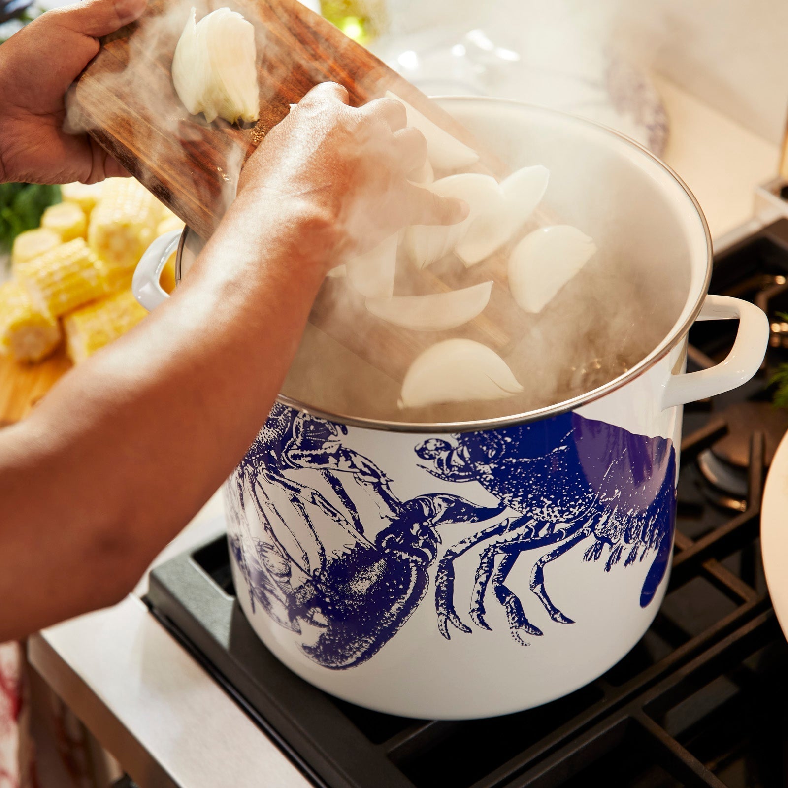  Caskata X Cuisinart Limited Edition Lobster 16 Qt. Enamel On Steel Stockpot