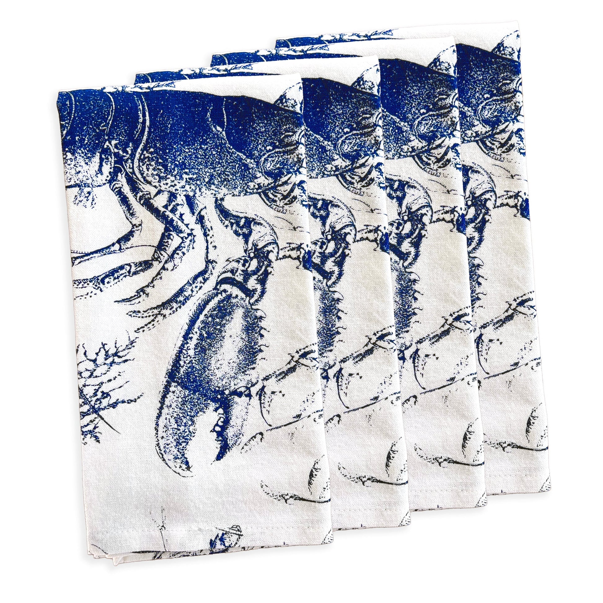  Blue Lobster Dinner Napkins, Set Of 4