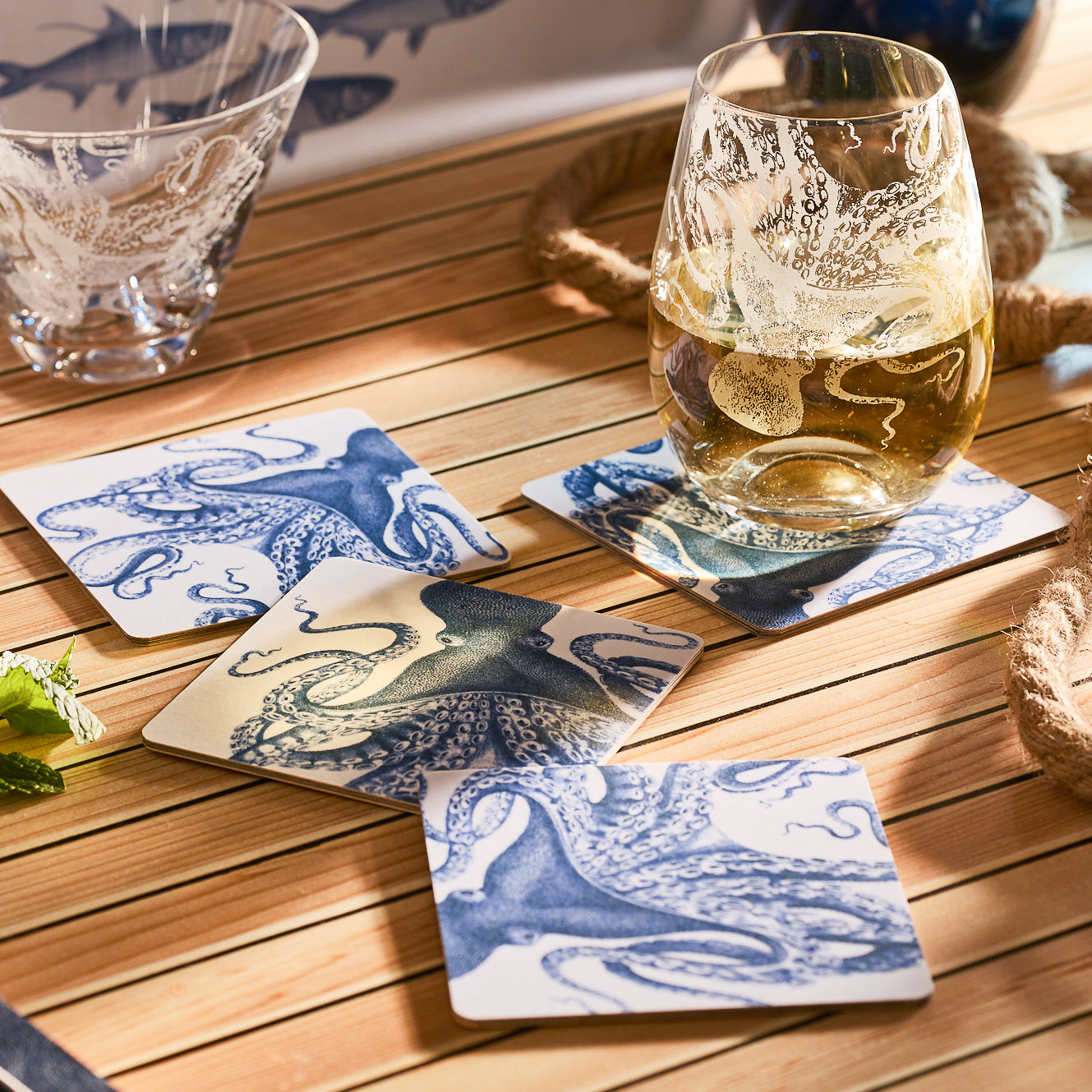 Lucy Birchwood Coasters, Set Of 4