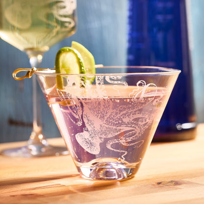  Lucy Stemless Martini Glasses