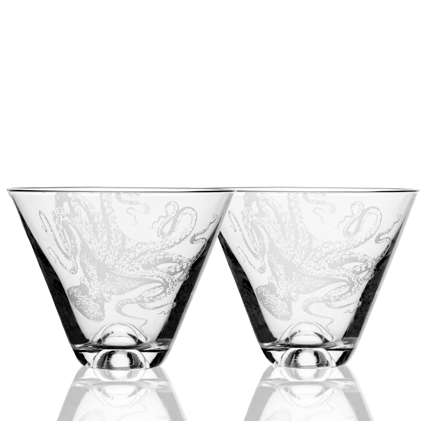  Lucy Stemless Martini Glasses