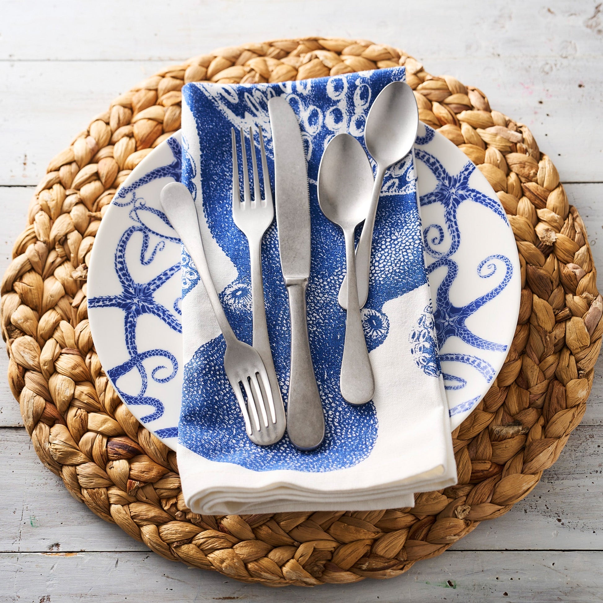  Pewter 5-Piece Flatware Setting
