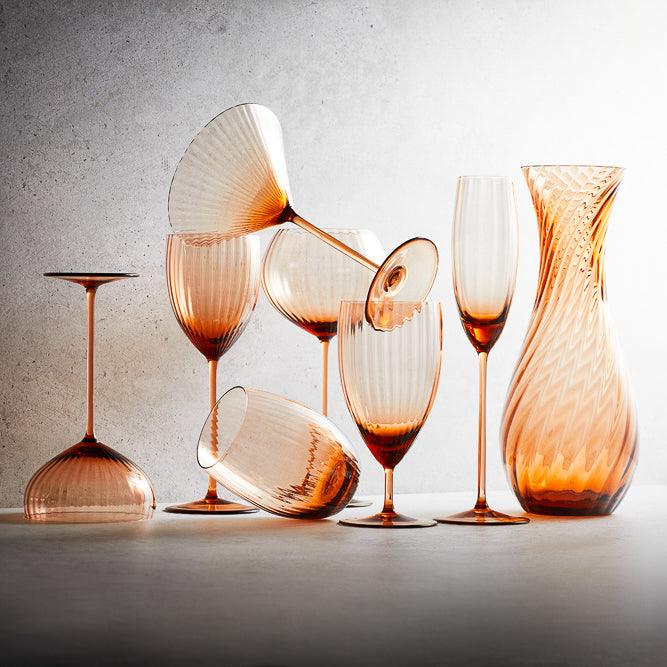  Quinn Amber Martini Glasses