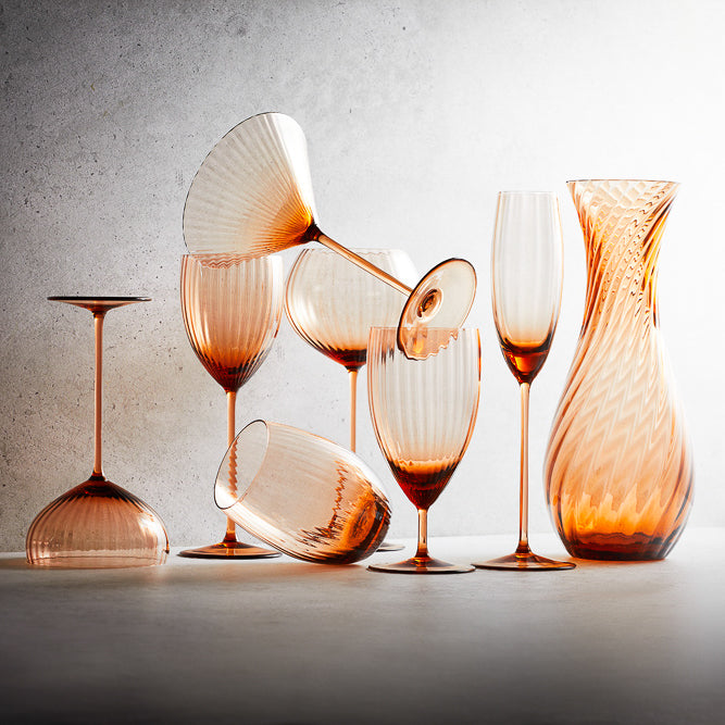  Quinn Amber Coupe Glasses
