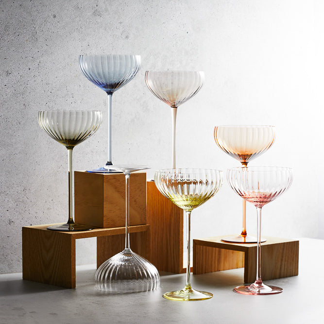  Quinn Amber Coupe Glasses