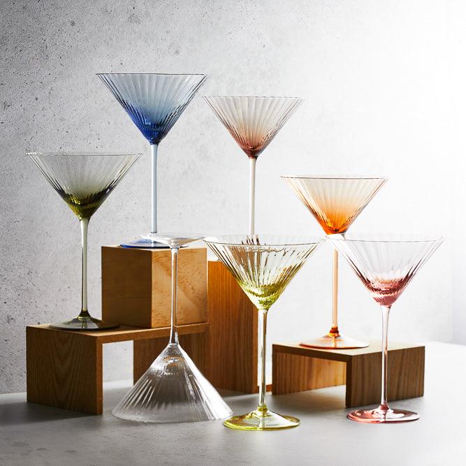  Quinn Amber Martini Glasses