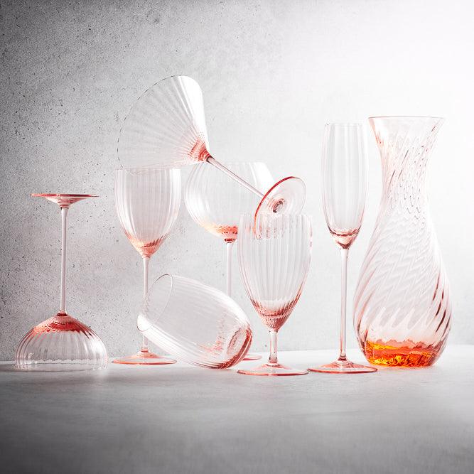  Quinn Rose White Wine Glasses
